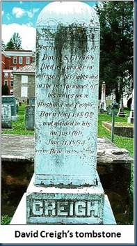 David Creigh's tombstone